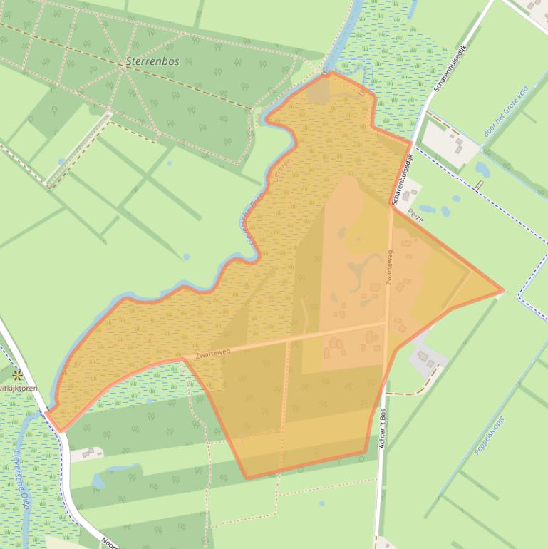 Kaart van postcodegebied 9304TK.