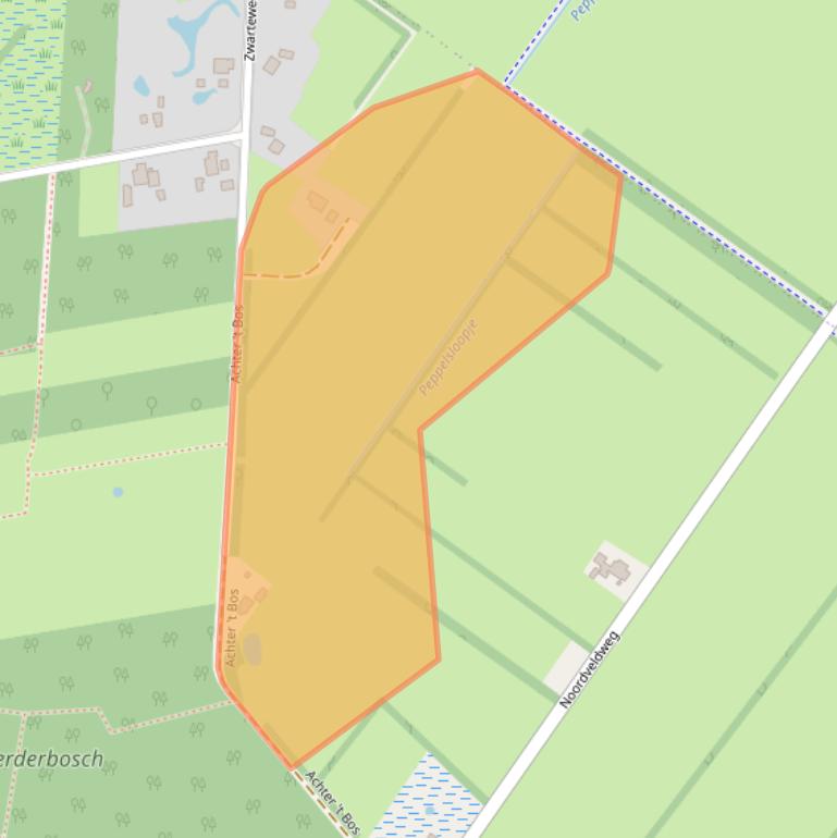 Kaart van postcodegebied 9304TL.