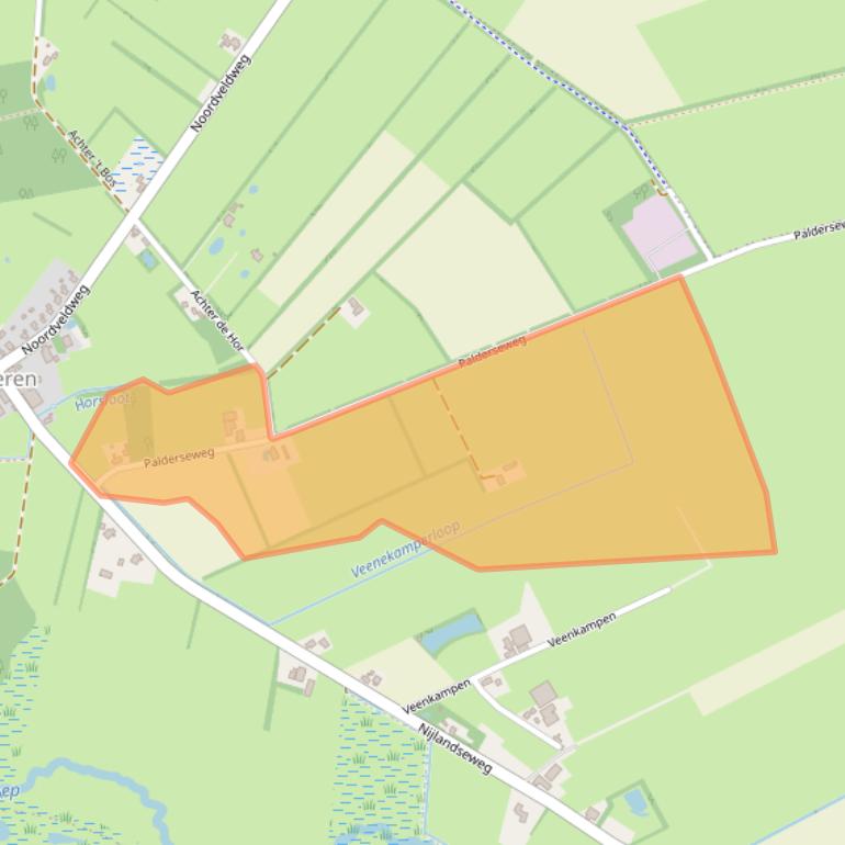 Kaart van postcodegebied 9304TP.