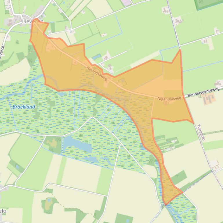 Kaart van postcodegebied 9304TR.