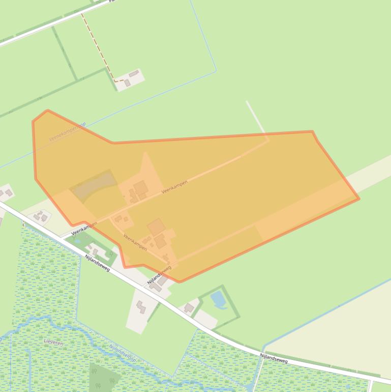 Kaart van postcodegebied 9304TS.