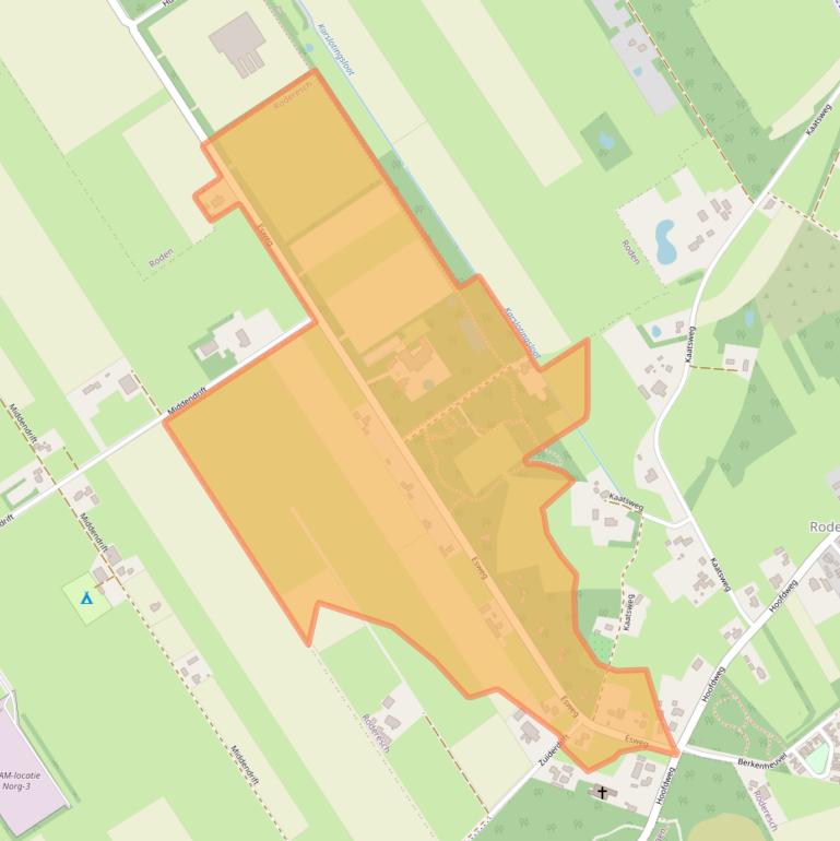 Kaart van postcodegebied 9305TB.