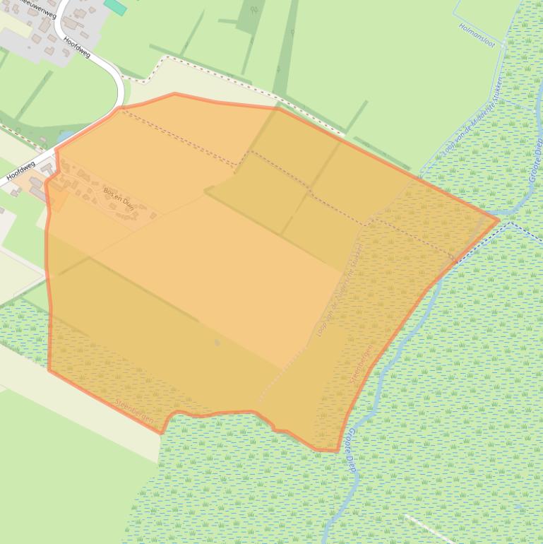 Kaart van postcodegebied 9307PH.