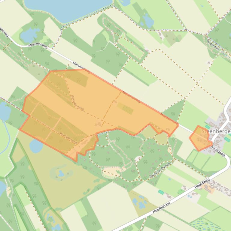 Kaart van postcodegebied 9307TA.