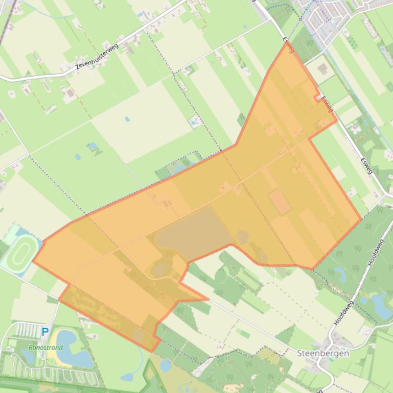 Kaart van postcodegebied 9307TB.