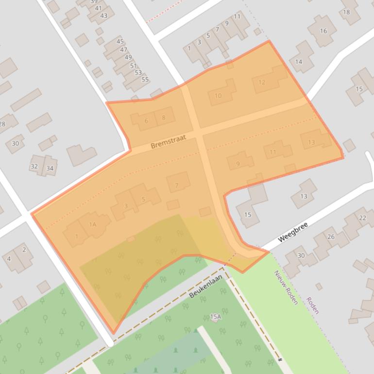 Kaart van postcodegebied 9311PH.