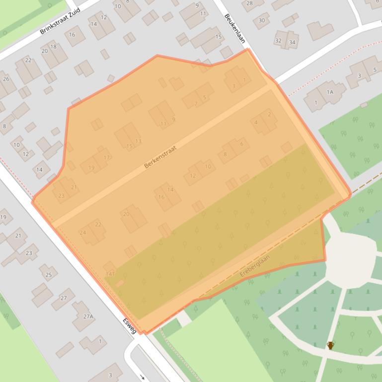 Kaart van postcodegebied 9311PK.