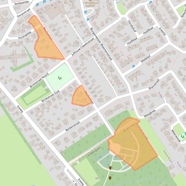 Kaart van postcodegebied 9311PN.
