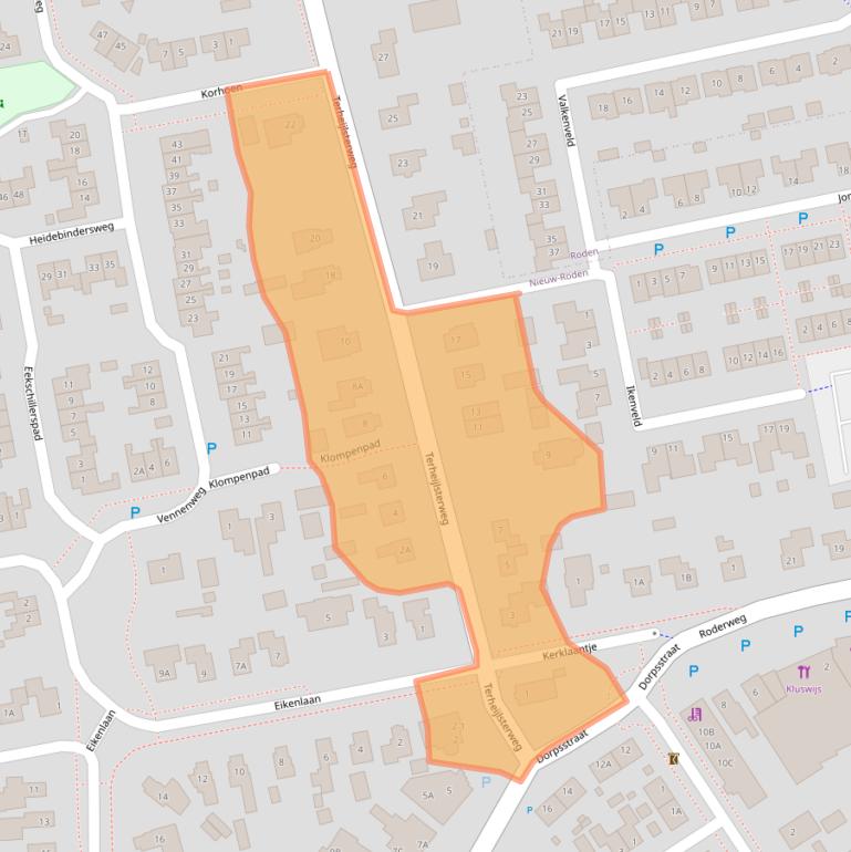 Kaart van postcodegebied 9311PZ.