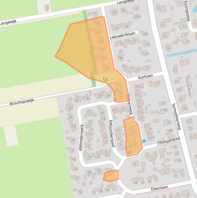 Kaart van postcodegebied 9311RC.