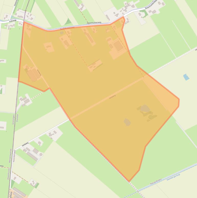 Kaart van postcodegebied 9311VD.