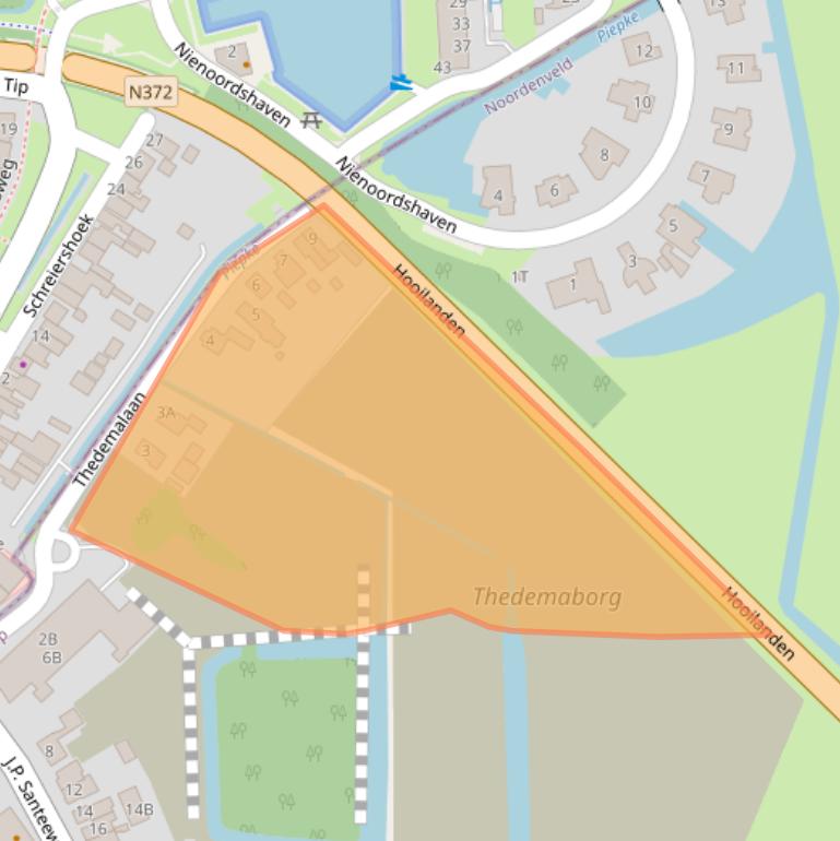 Kaart van postcodegebied 9312PA.