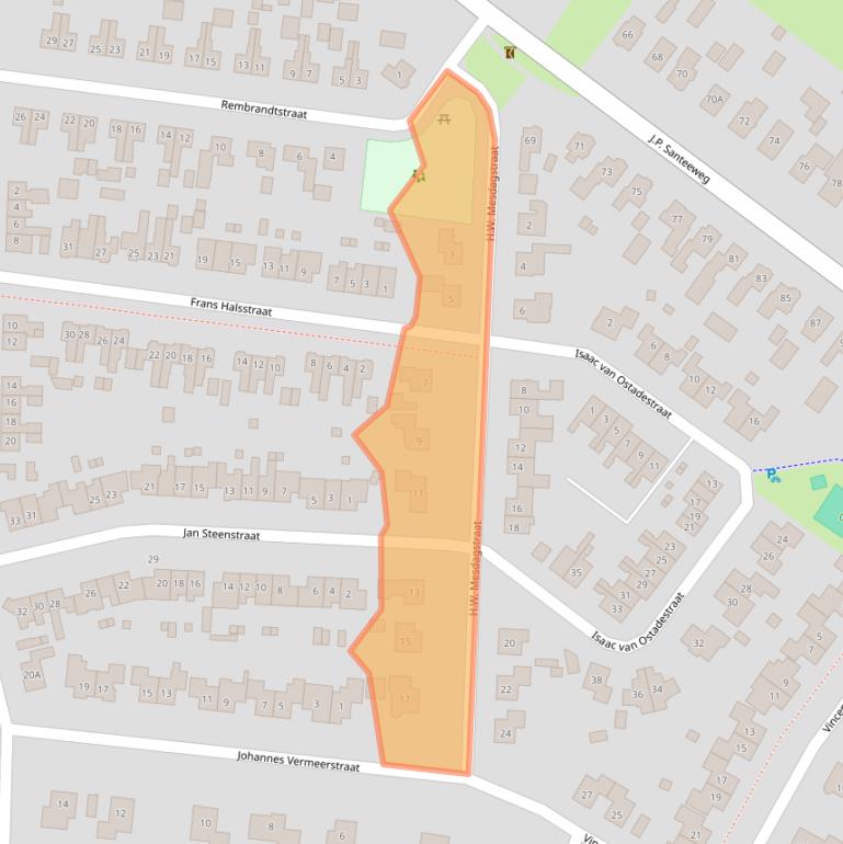 Kaart van postcodegebied 9312PW.