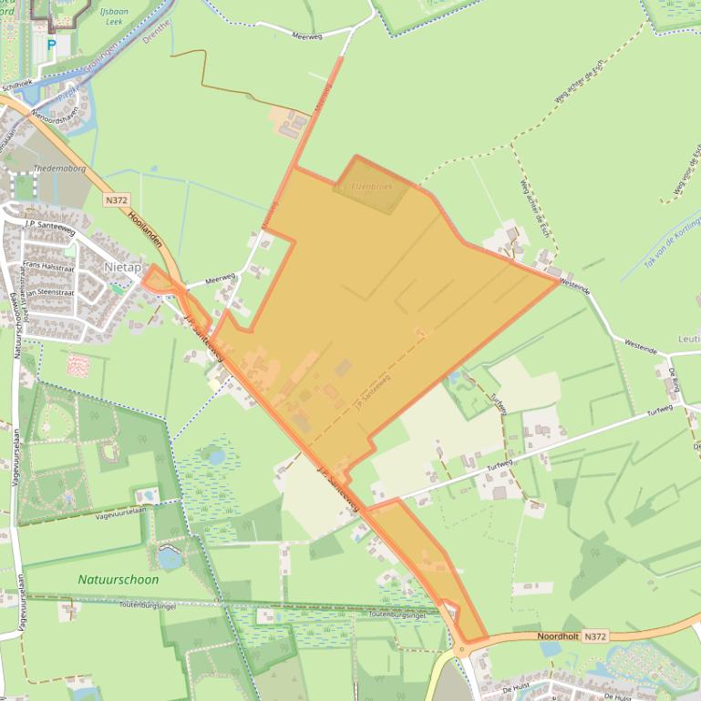 Kaart van postcodegebied 9312TB.