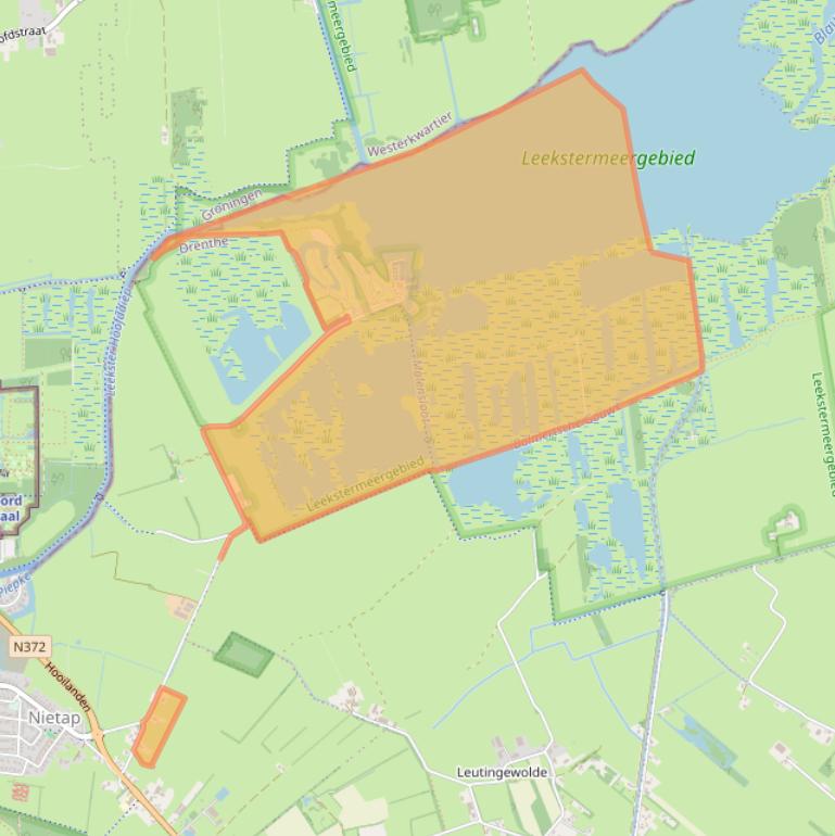 Kaart van postcodegebied 9312TC.