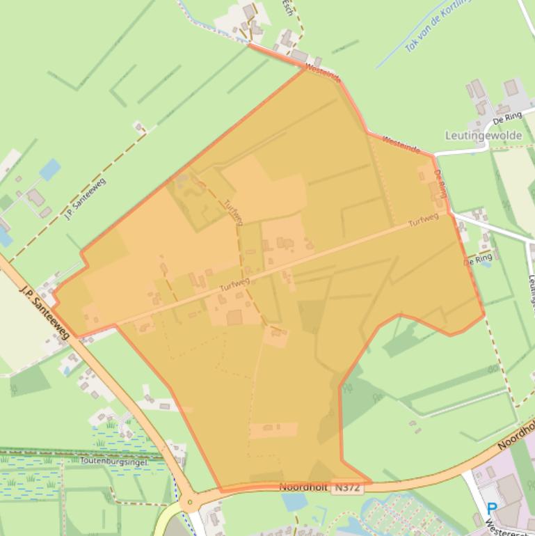 Kaart van postcodegebied 9313TH.