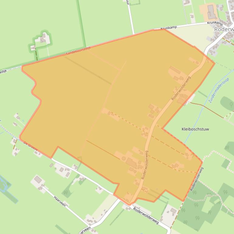 Kaart van postcodegebied 9314TB.