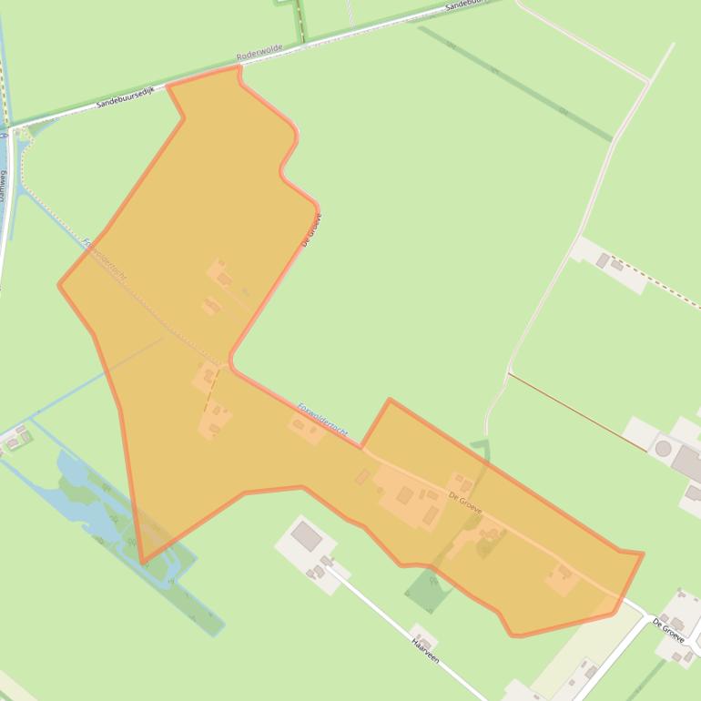 Kaart van postcodegebied 9314TC.