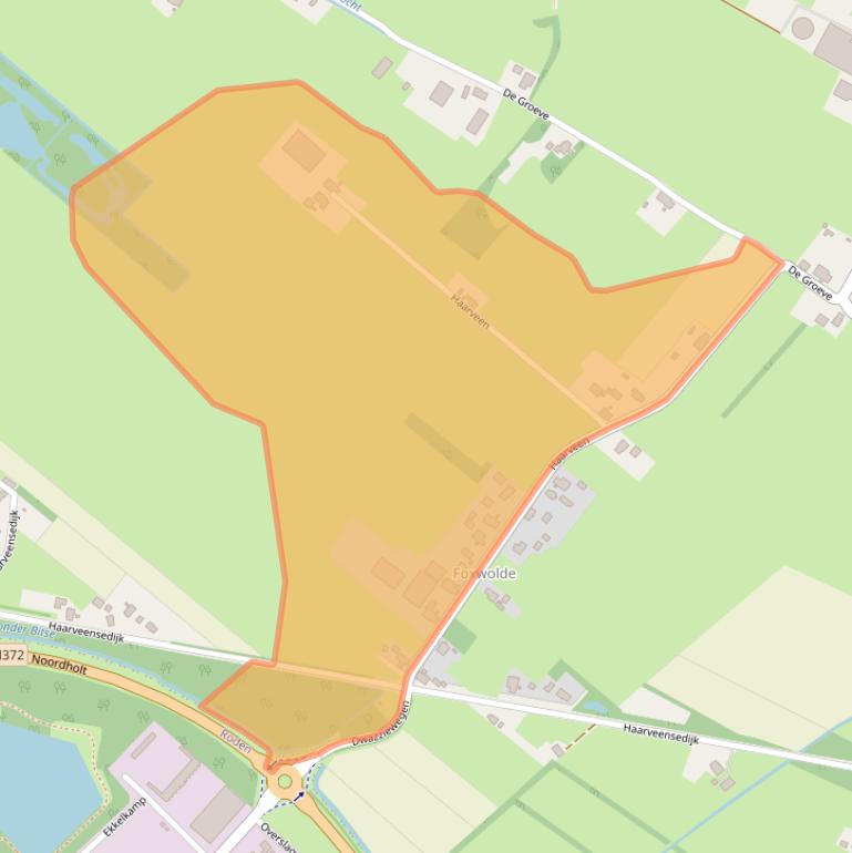 Kaart van postcodegebied 9314TE.