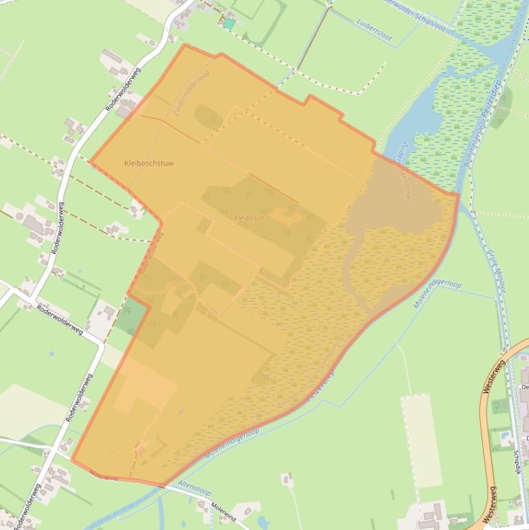 Kaart van postcodegebied 9314TX.