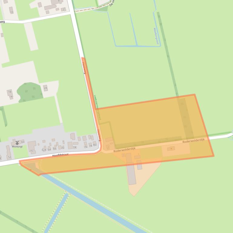 Kaart van postcodegebied 9315PG.