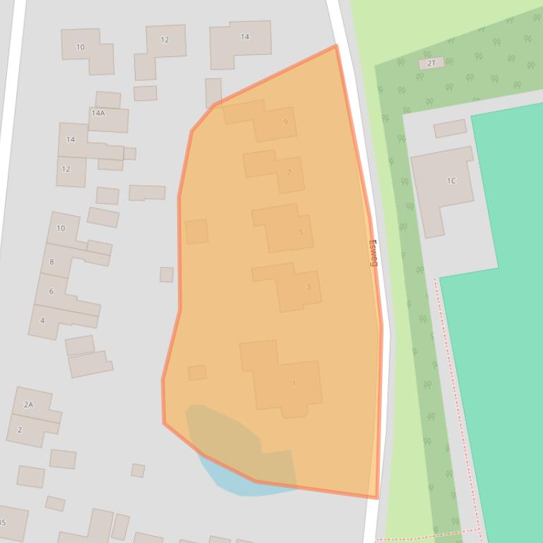 Kaart van postcodegebied 9321BL.