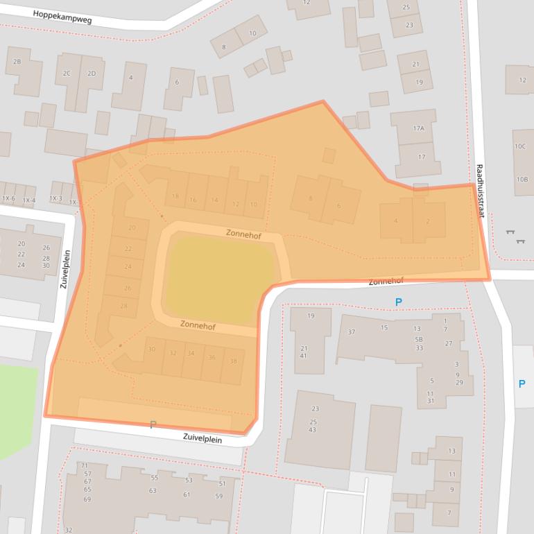 Kaart van postcodegebied 9321BR.