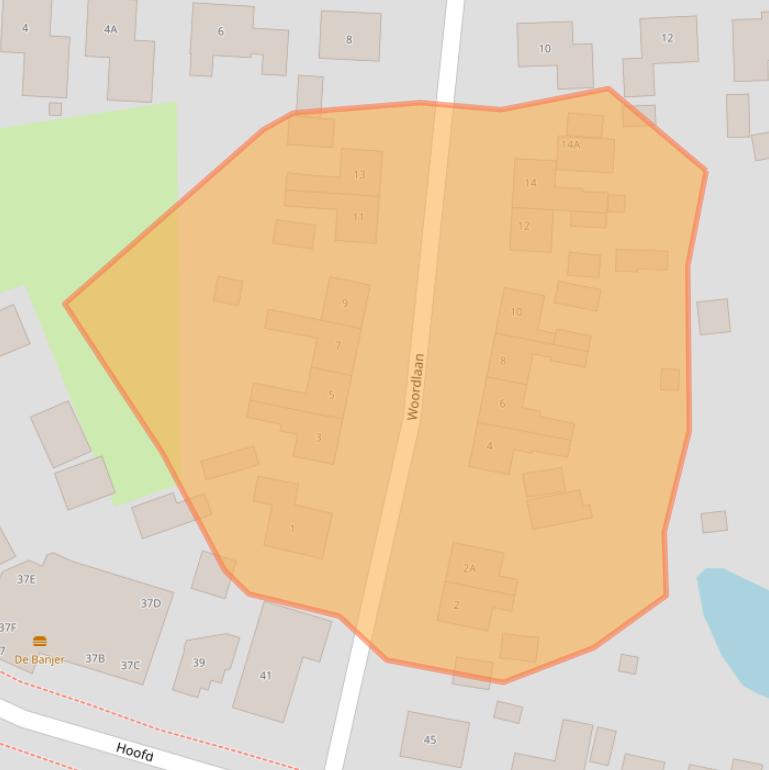 Kaart van postcodegebied 9321CH.