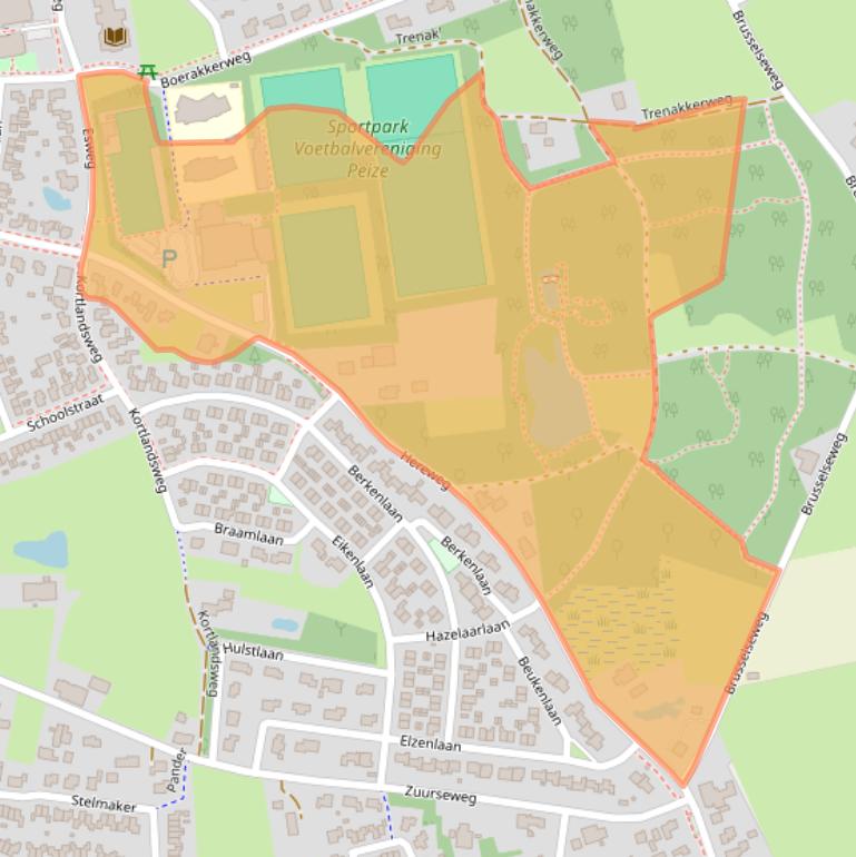 Kaart van postcodegebied 9321CL.