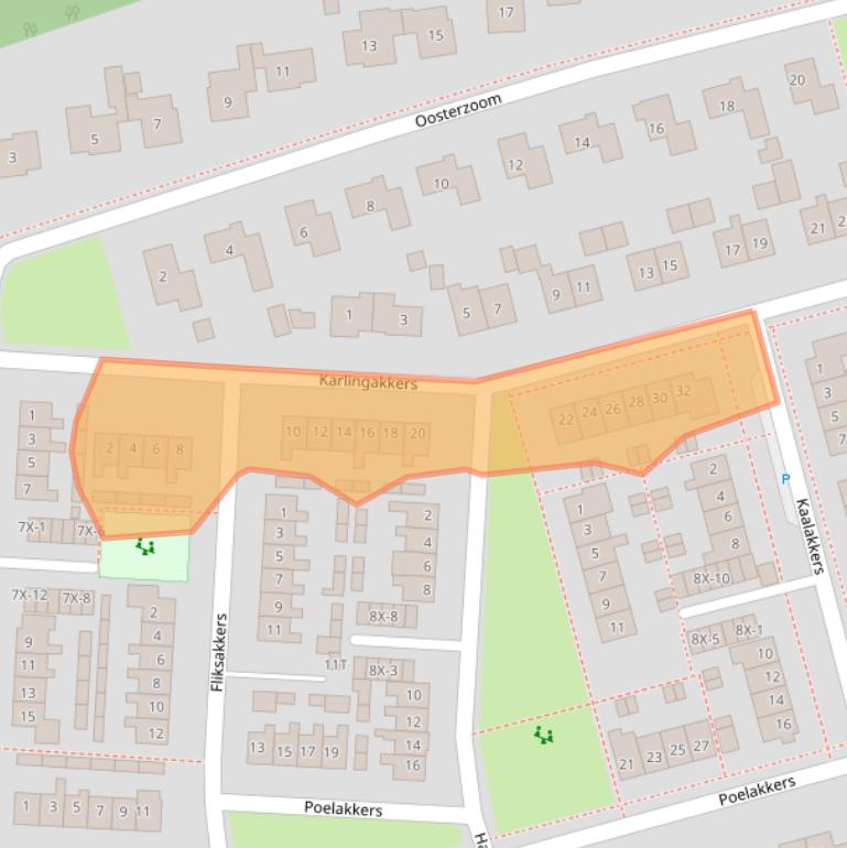 Kaart van postcodegebied 9321EN.