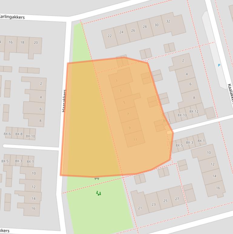 Kaart van postcodegebied 9321ES.