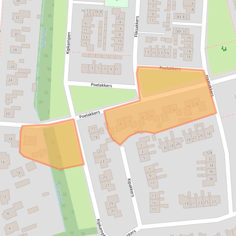 Kaart van postcodegebied 9321EX.