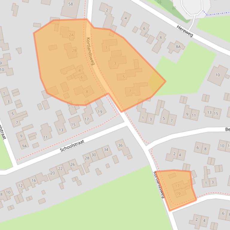 Kaart van postcodegebied 9321GA.