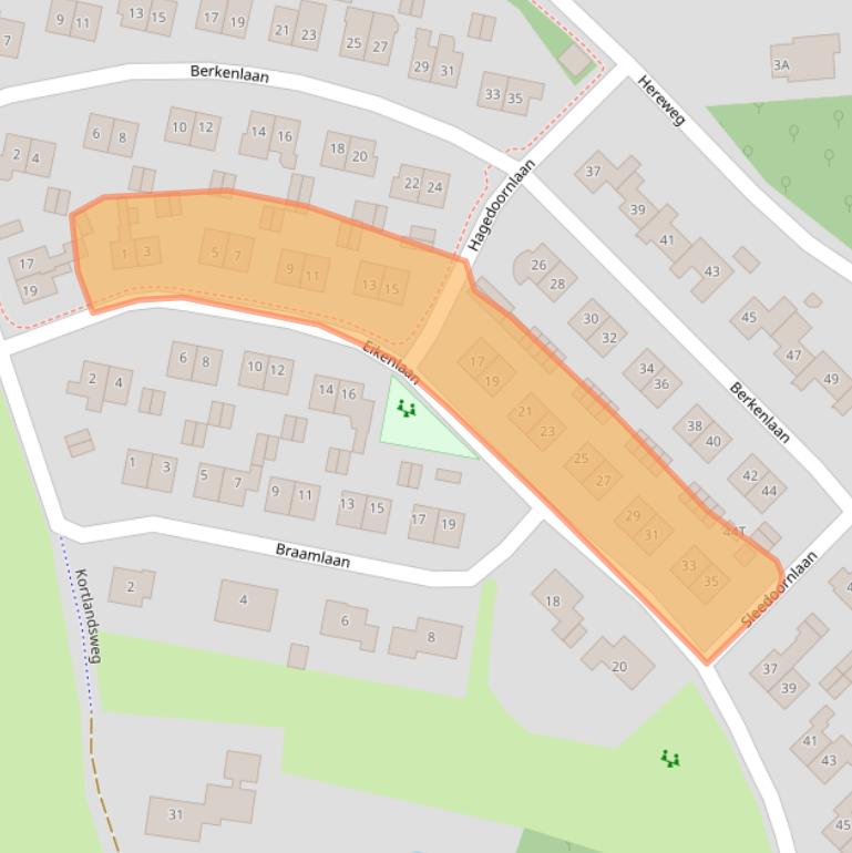 Kaart van postcodegebied 9321GB.