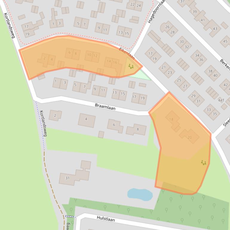 Kaart van postcodegebied 9321GD.