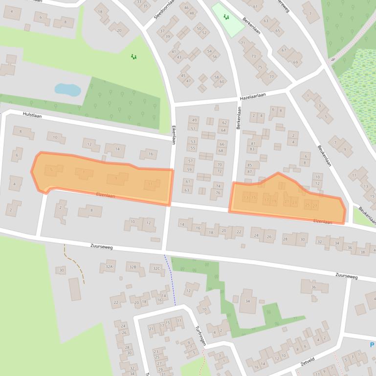 Kaart van postcodegebied 9321GL.