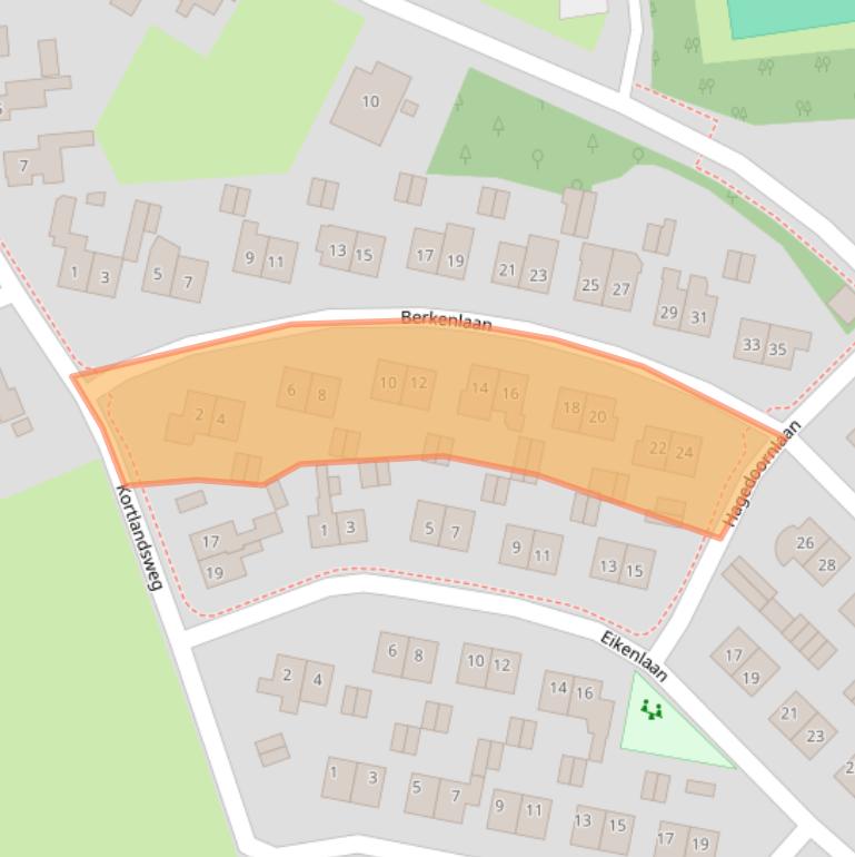 Kaart van postcodegebied 9321GW.