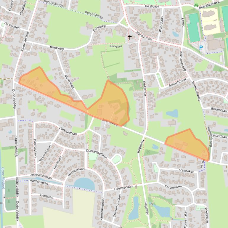 Kaart van postcodegebied 9321HG.