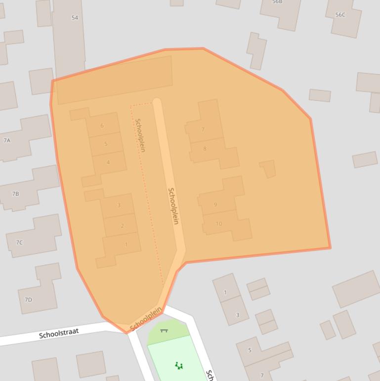 Kaart van postcodegebied 9321HV.