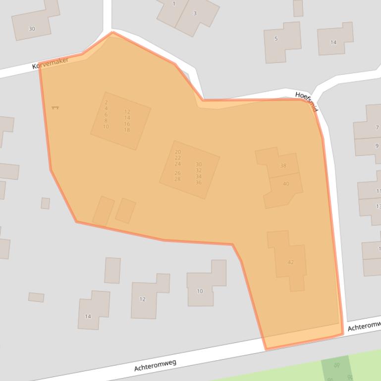 Kaart van postcodegebied 9321KK.