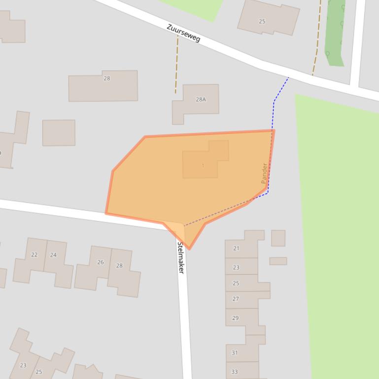 Kaart van postcodegebied 9321KM.