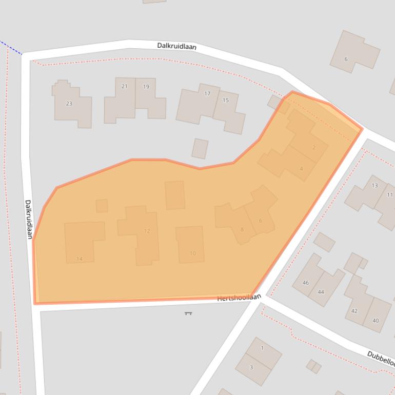 Kaart van postcodegebied 9321LG.