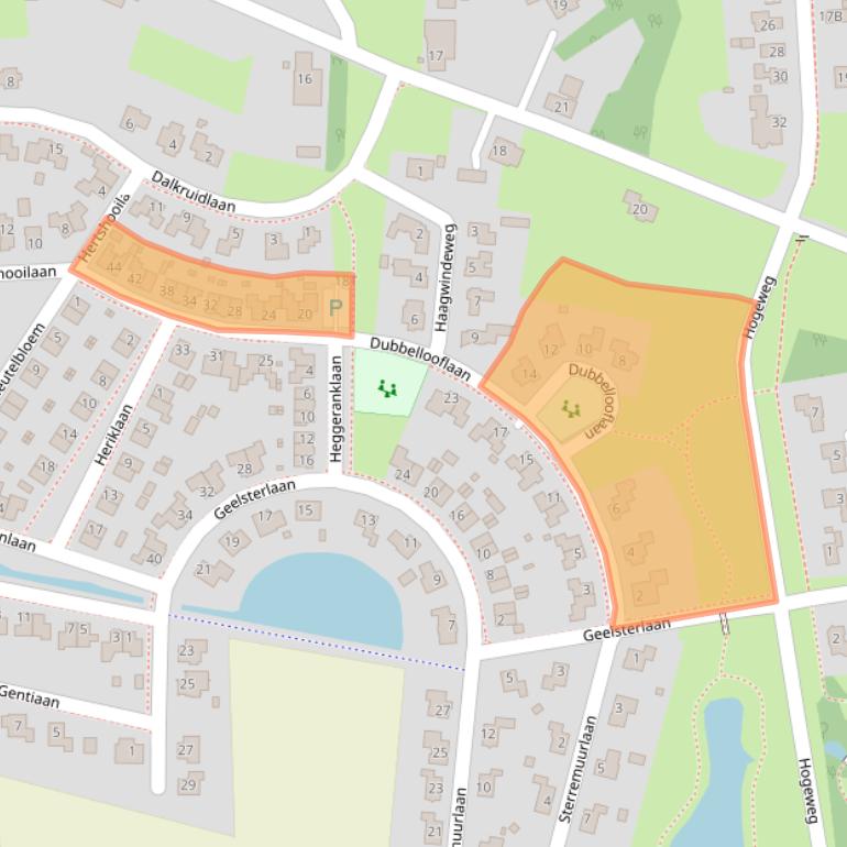 Kaart van postcodegebied 9321LK.