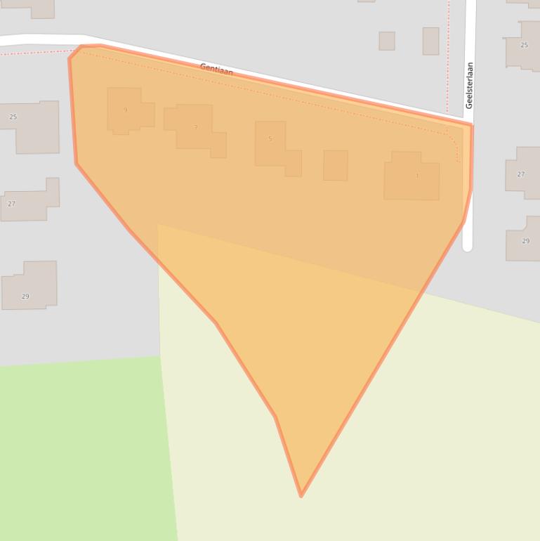 Kaart van postcodegebied 9321LR.