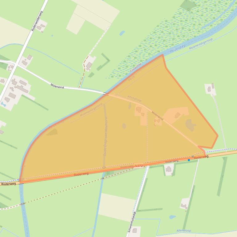 Kaart van postcodegebied 9321TX.