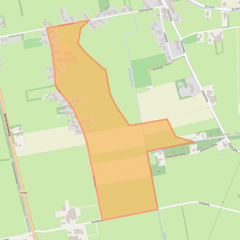 Kaart van postcodegebied 9321VP.