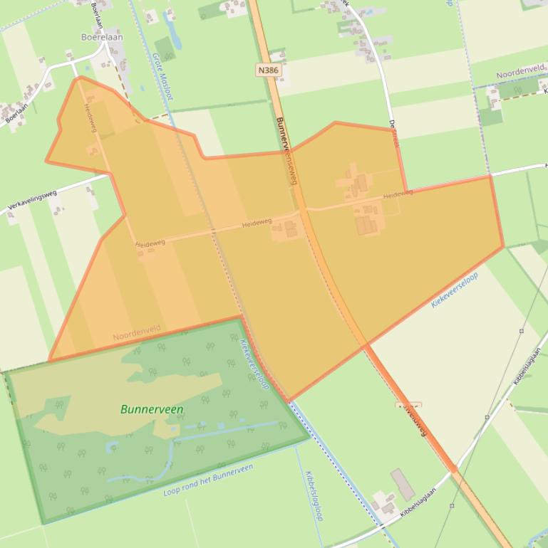 Kaart van postcodegebied 9321VS.