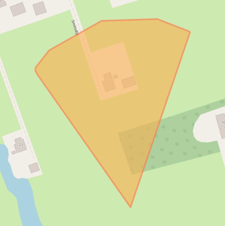 Kaart van postcodegebied 9321VV.