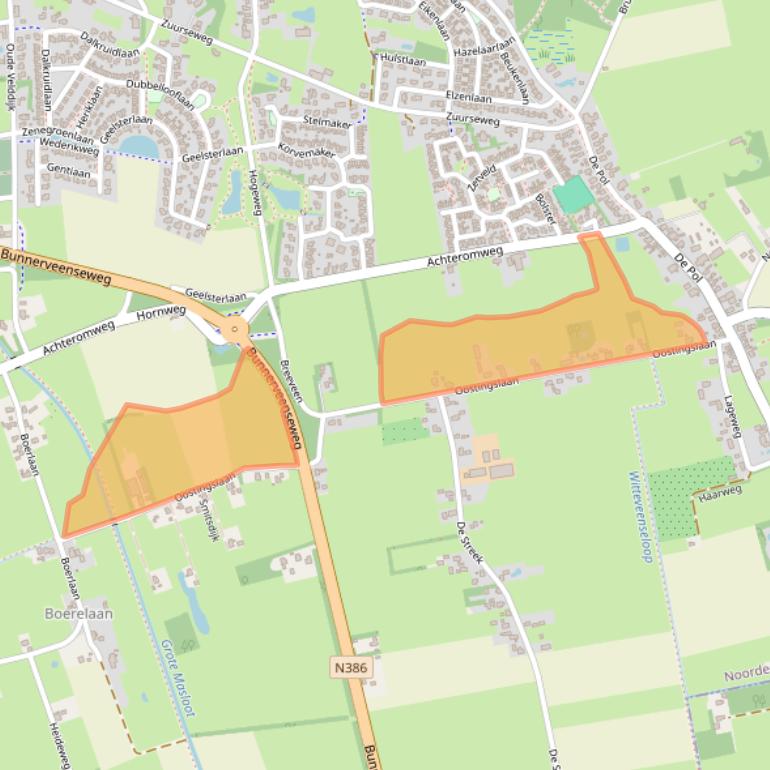 Kaart van postcodegebied 9321VX.