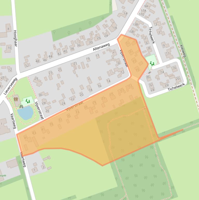 Kaart van postcodegebied 9321XH.